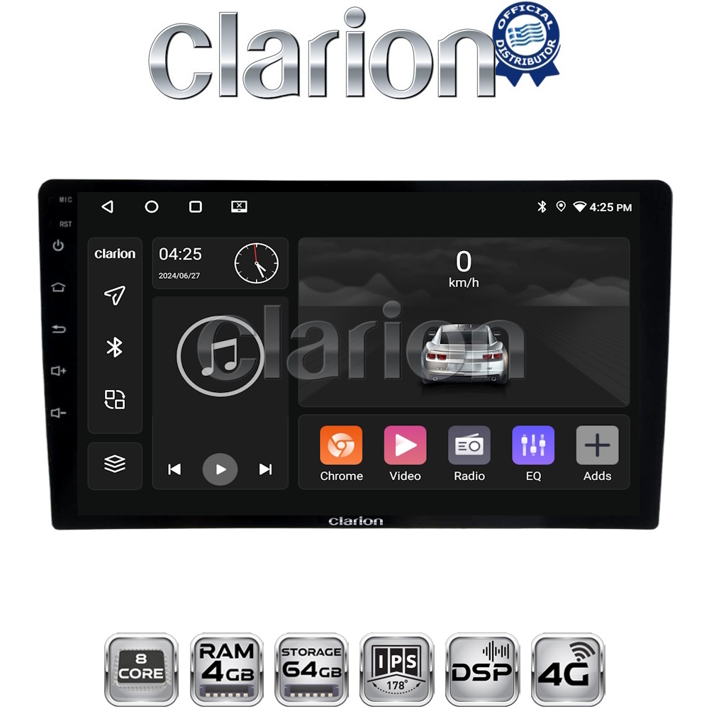 CLARION GL72365 Οθόνη OEM Multimedia Αυτοκινήτου για Ford Transit Custom 2013 > 2019 (CarPlay/AndroidAuto/BT/GPS/WIFI/GPRS)