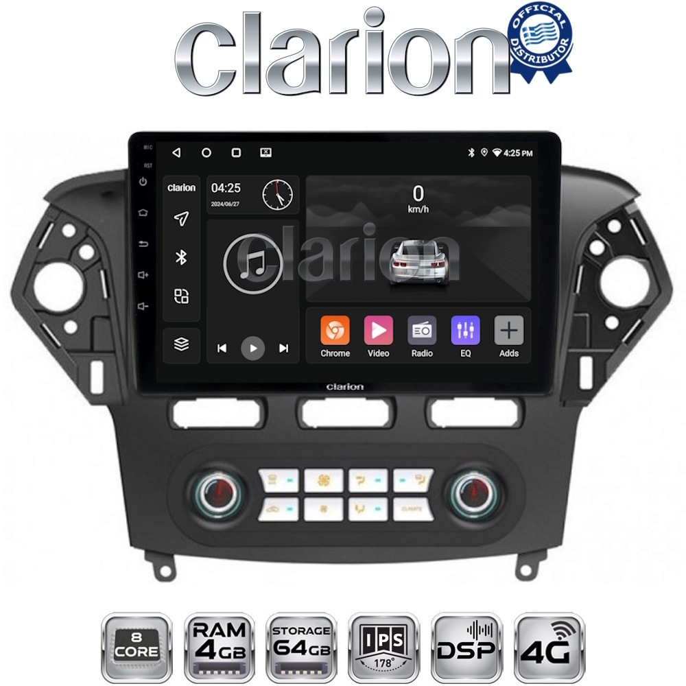 CLARION GL72368C Οθόνη OEM Multimedia Αυτοκινήτου για Ford Mondeo 2010 > 2013 (CarPlay/AndroidAuto/BT/GPS/WIFI/GPRS)
