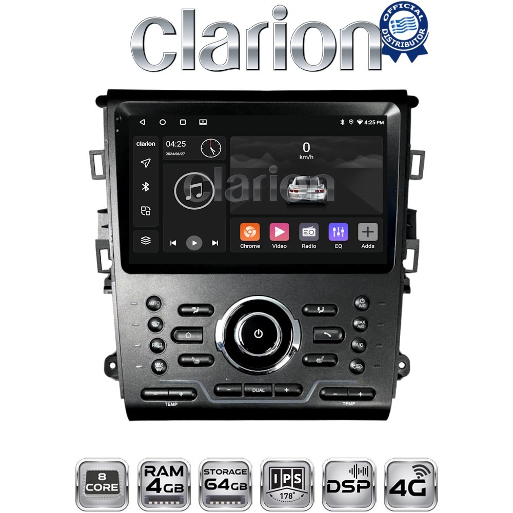 CLARION GL72370 Οθόνη OEM Multimedia Αυτοκινήτου για Ford Mondeo 2014> (CarPlay/AndroidAuto/BT/GPS/WIFI/GPRS)