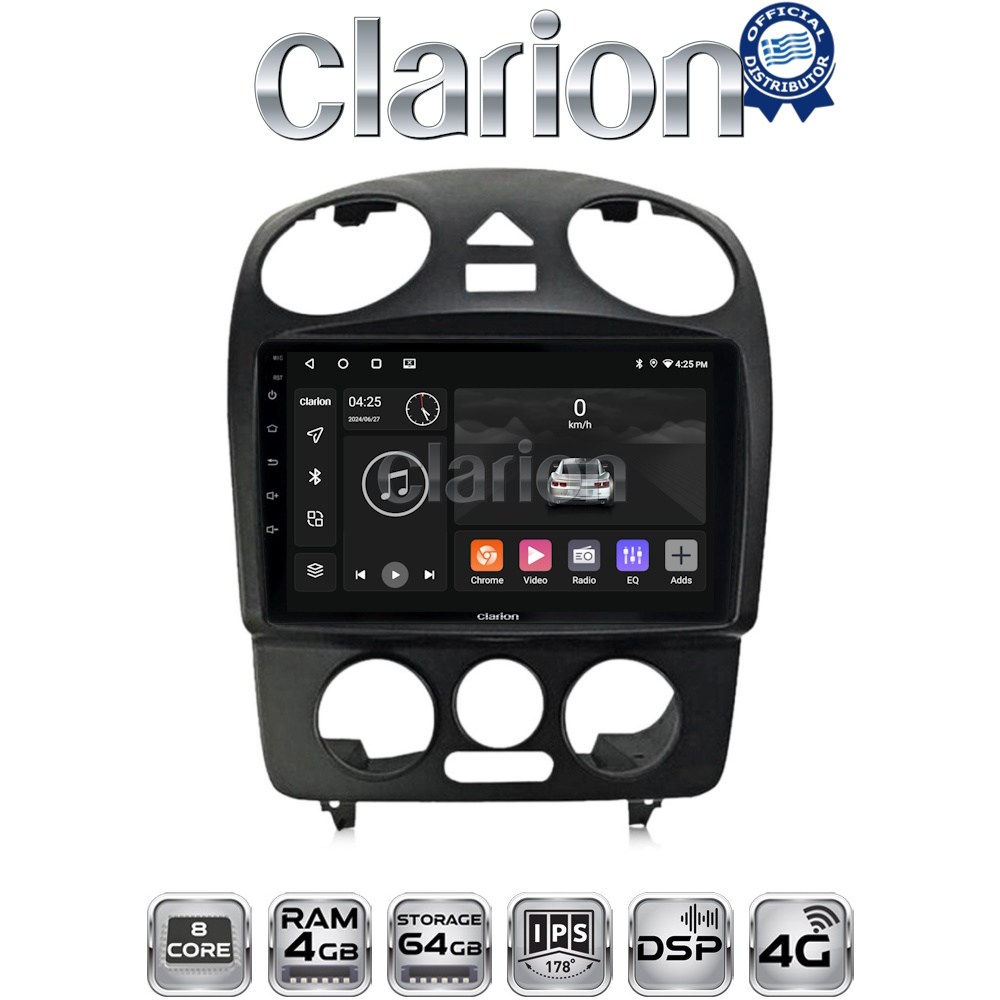 CLARION GL72408 Οθόνη OEM Multimedia Αυτοκινήτου για VW BEETLE 2003 > 2010 (CarPlay/AndroidAuto/BT/GPS/WIFI/GPRS)