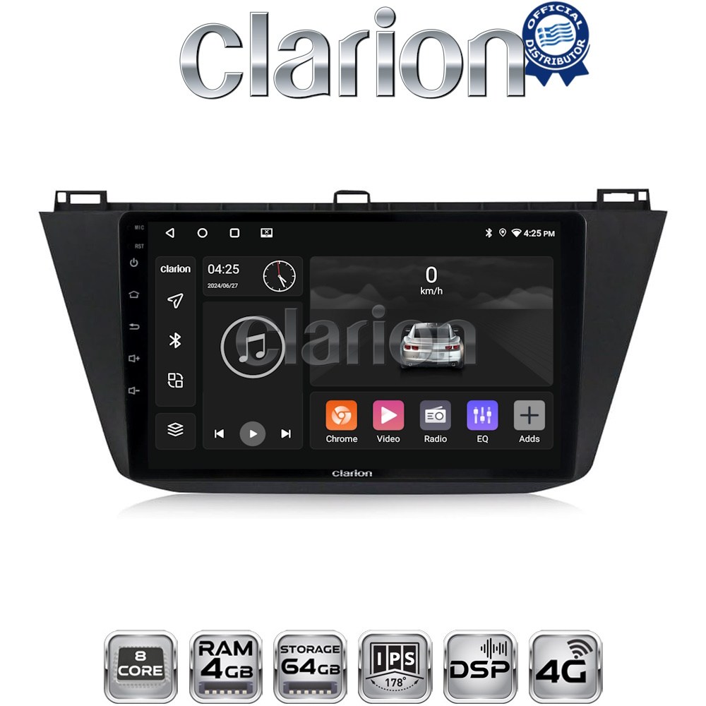 CLARION GL72420 Οθόνη OEM Multimedia Αυτοκινήτου για VOLKSWAGEN TIGUAN 2016> (CarPlay/AndroidAuto/BT/GPS/WIFI/GPRS)