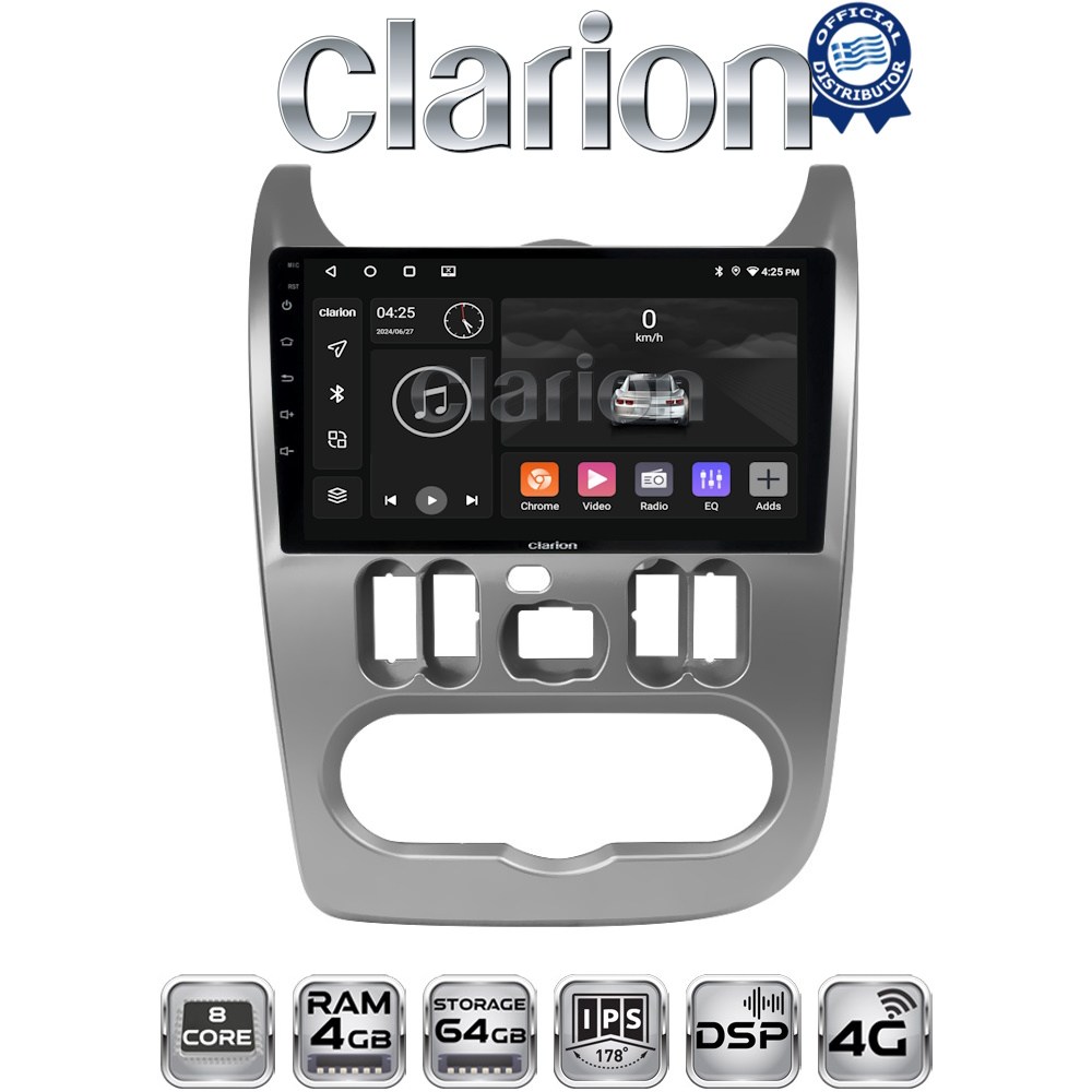 CLARION GL72432 Οθόνη OEM Multimedia Αυτοκινήτου για DACIA DUSTER 2006>2012  (CarPlay/AndroidAuto/BT/GPS/WIFI/GPRS)