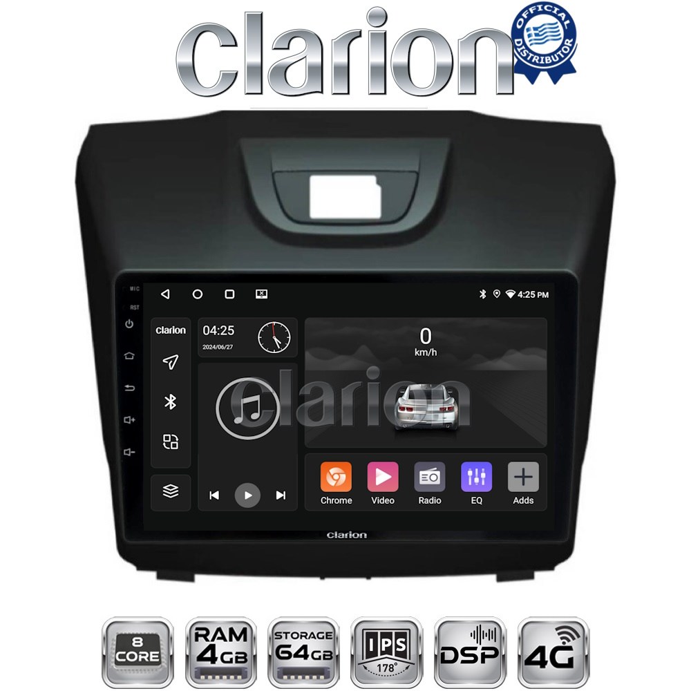 CLARION GL72435 Οθόνη OEM Multimedia Αυτοκινήτου για ISUZU DMAX 2012> (CarPlay/AndroidAuto/BT/GPS/WIFI/GPRS)