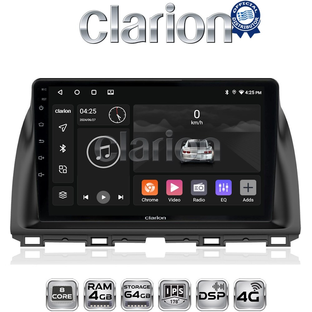 CLARION GL72438 Οθόνη OEM Multimedia Αυτοκινήτου για MAZDA CX5 2013>2017  (CarPlay/AndroidAuto/BT/GPS/WIFI/GPRS)