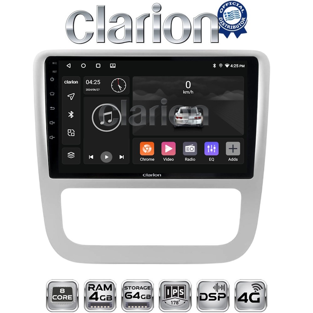 CLARION GL72489 Οθόνη OEM Multimedia Αυτοκινήτου για VW Scirocco & Eos 2008 > 2013 (CarPlay/AndroidAuto/BT/GPS/WIFI/GPRS)