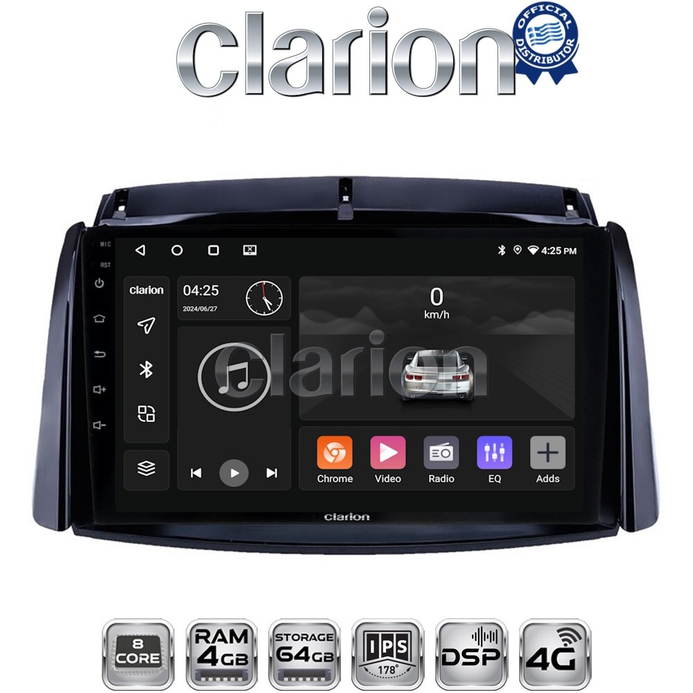 CLARION GL72498 Οθόνη OEM Multimedia Αυτοκινήτου για Renault Koleos 2006>2017 (CarPlay/AndroidAuto/BT/GPS/WIFI/GPRS)