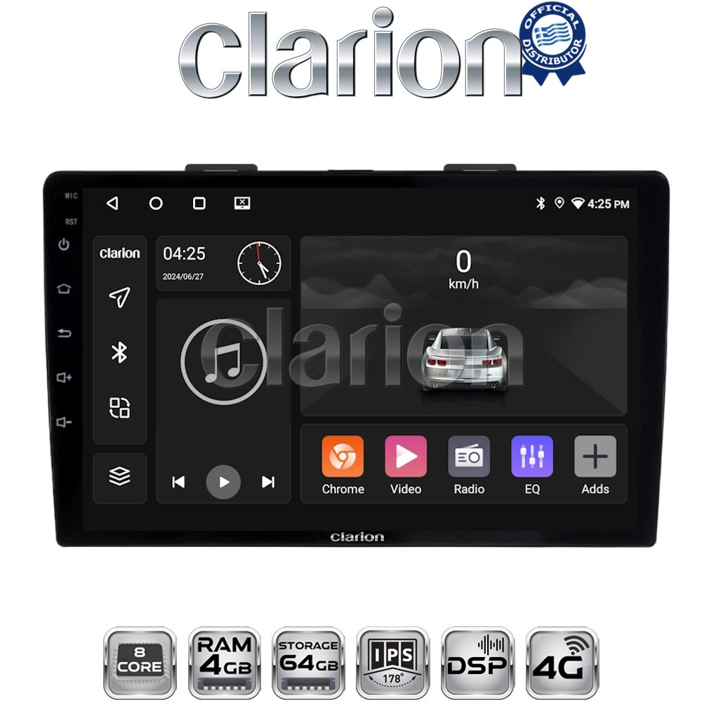 CLARION GL72500 Οθόνη OEM Multimedia Αυτοκινήτου για FIAT 500L 2012> (CarPlay/AndroidAuto/BT/GPS/WIFI/GPRS)