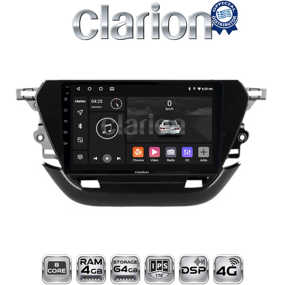 CLARION GL72523 Οθόνη OEM Multimedia Αυτοκινήτου για Opel Corsa F 2021 > (CarPlay/AndroidAuto/BT/GPS/WIFI/GPRS)