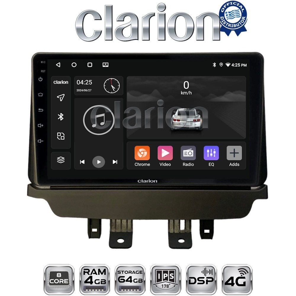CLARION GL72532 Οθόνη OEM Multimedia Αυτοκινήτου για Mazda 2 2014 > (CarPlay/AndroidAuto/BT/GPS/WIFI/GPRS)
