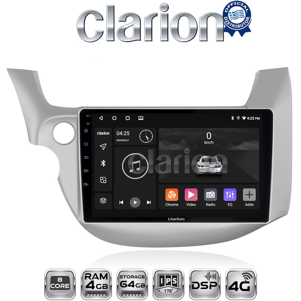 CLARION GL72549 Οθόνη OEM Multimedia Αυτοκινήτου για HONDA JAZZ 2008>2013 (CarPlay/AndroidAuto/BT/GPS/WIFI/GPRS)