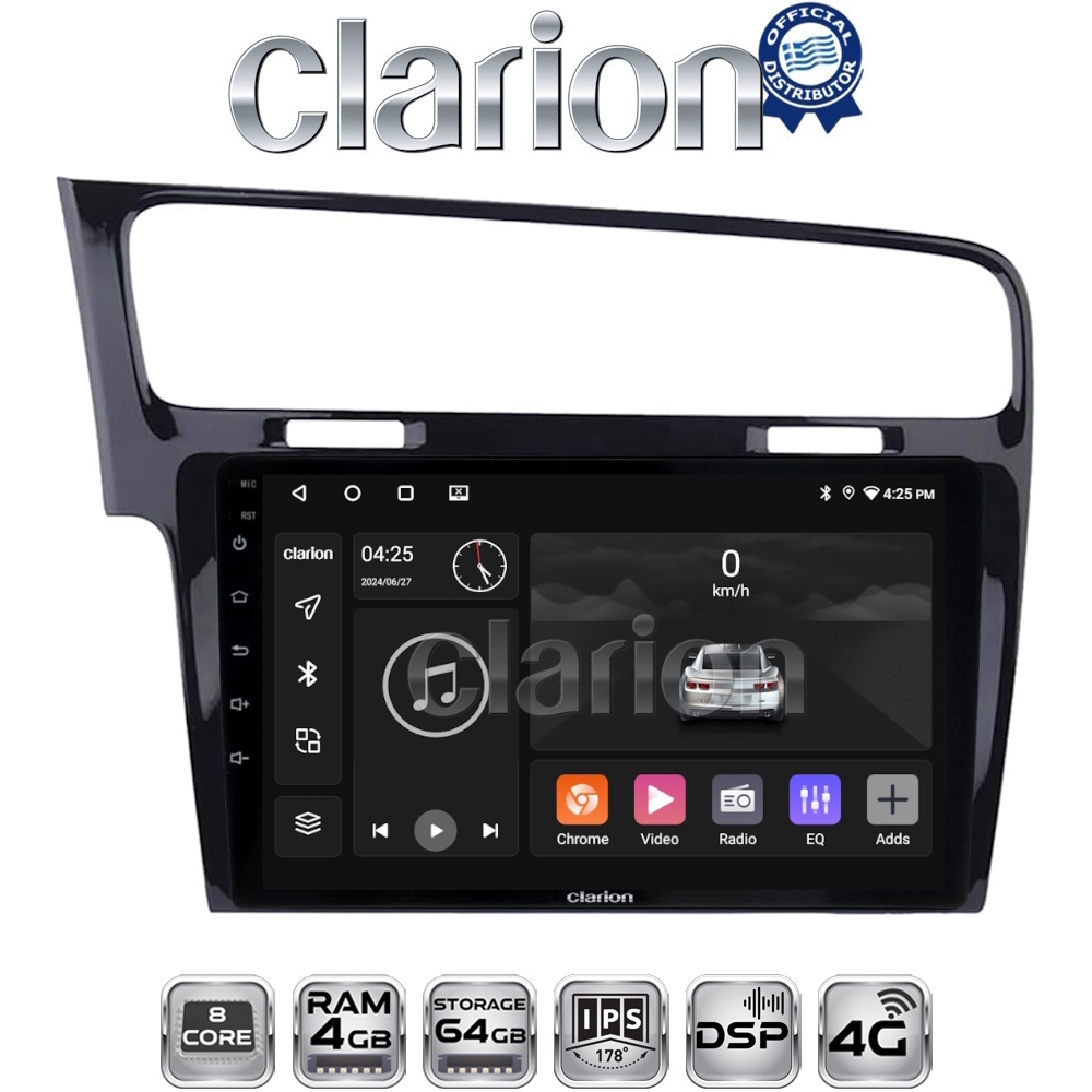 CLARION GL72591B Οθόνη OEM Multimedia Αυτοκινήτου για 0 (CarPlay/AndroidAuto/BT/GPS/WIFI/GPRS)