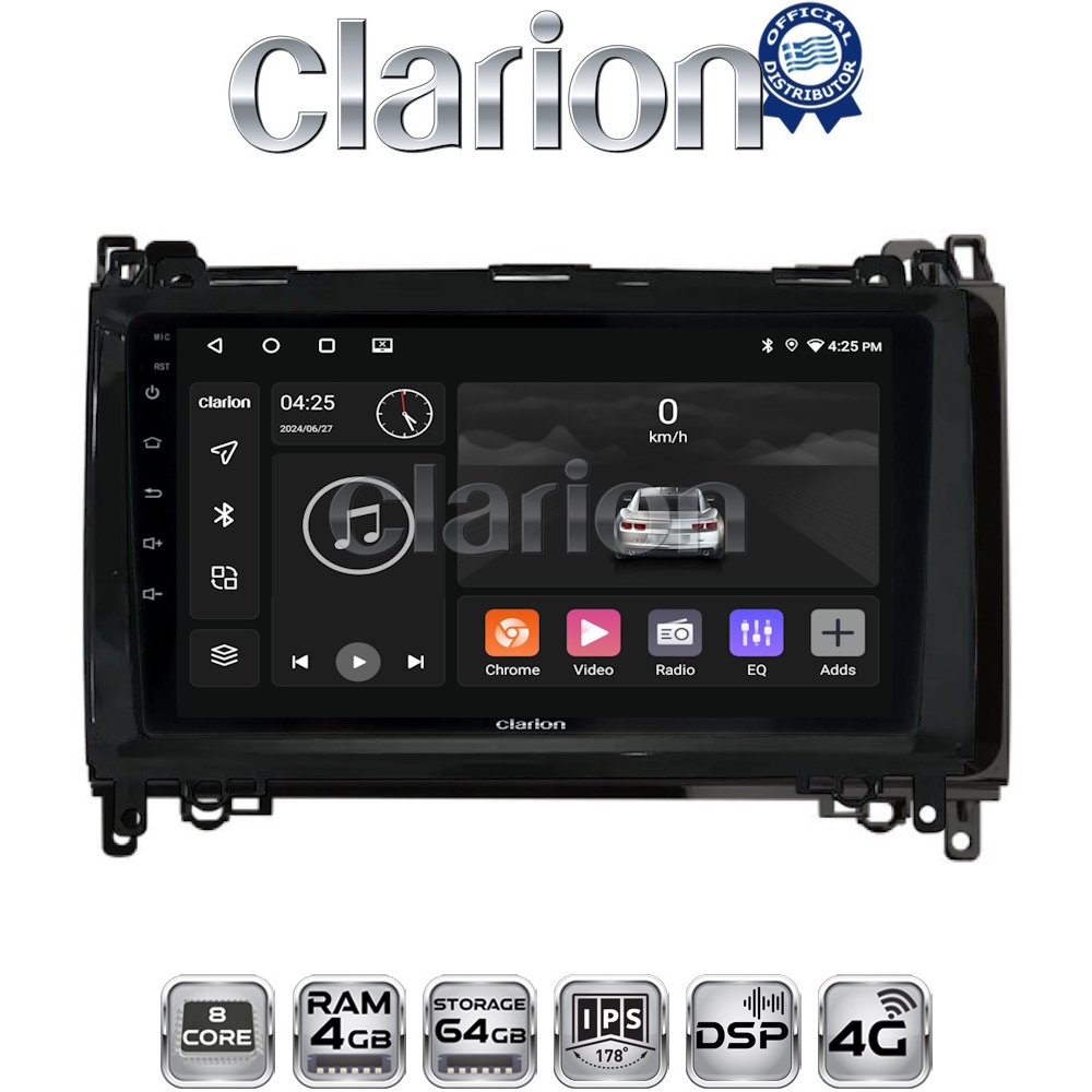 CLARION GL72668 Οθόνη OEM Multimedia Αυτοκινήτου για MERCEDES A(W169),B(W245) - SPRINTER - VITO   (CarPlay/AndroidAuto/BT/GPS/WIFI/GPRS)