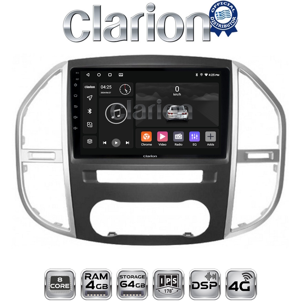 CLARION GL72669 Οθόνη OEM Multimedia Αυτοκινήτου για Mercedes Vito 2015 > (CarPlay/AndroidAuto/BT/GPS/WIFI/GPRS)
