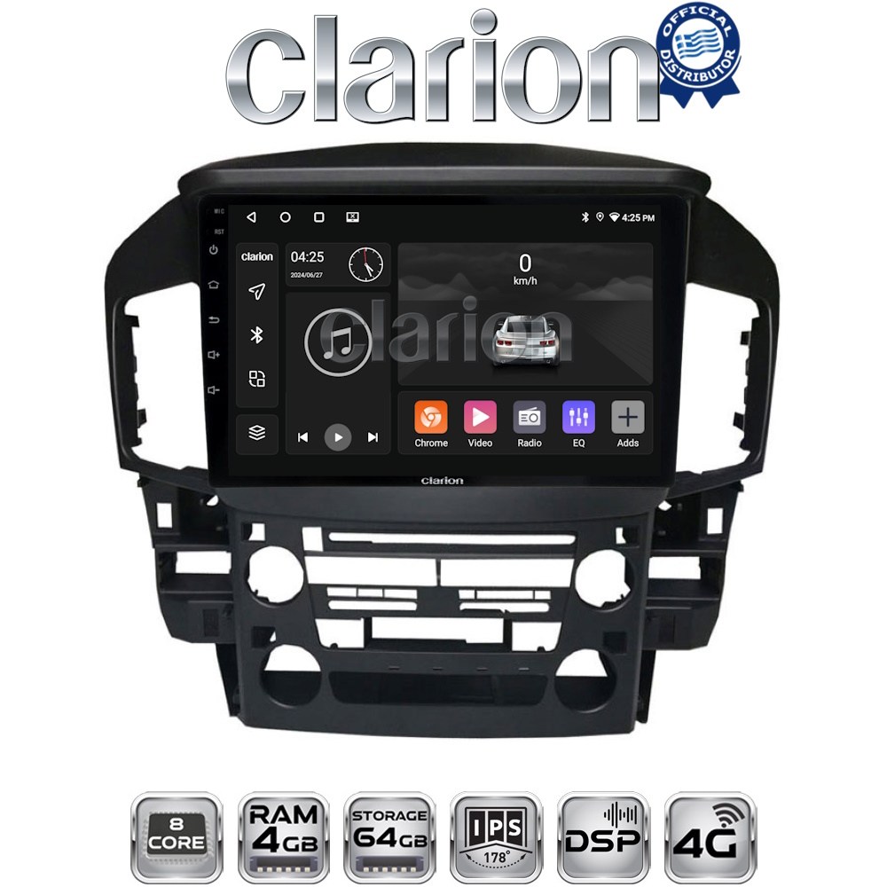 CLARION GL72711 Οθόνη OEM Multimedia Αυτοκινήτου για Lexus RX300 2000 > 2004 (CarPlay/AndroidAuto/BT/GPS/WIFI/GPRS)