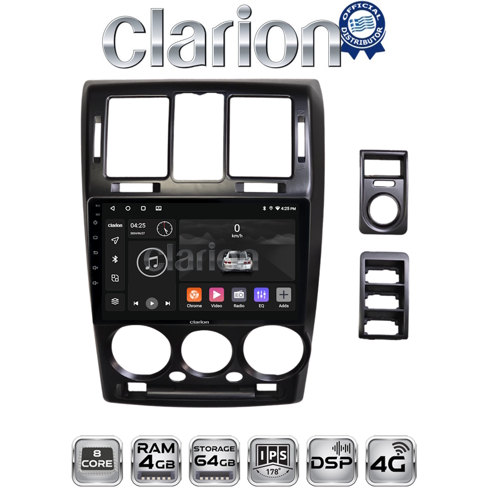 CLARION GL72719 Οθόνη OEM Multimedia Αυτοκινήτου για Hyundai Getz 2002 > 2013 (CarPlay/AndroidAuto/BT/GPS/WIFI/GPRS)