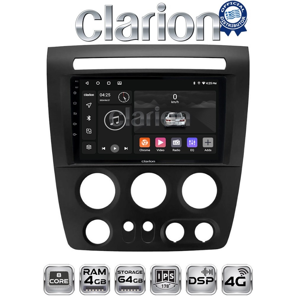 CLARION GL72721 Οθόνη OEM Multimedia Αυτοκινήτου για Hummer H3 2006 > 2011 (CarPlay/AndroidAuto/BT/GPS/WIFI/GPRS)