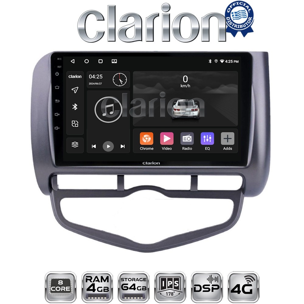 CLARION GL72731 Οθόνη OEM Multimedia Αυτοκινήτου για Honda Jazz 2003 - 2008 (CarPlay/AndroidAuto/BT/GPS/WIFI/GPRS)