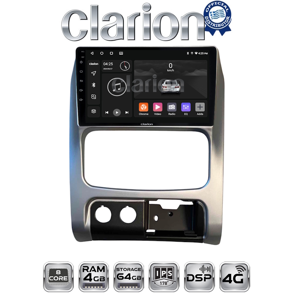 CLARION GL72736 Οθόνη OEM Multimedia Αυτοκινήτου για JEEP CHEROKEE & LIBERTY 2002-2007 (CarPlay/AndroidAuto/BT/GPS/WIFI/GPRS)
