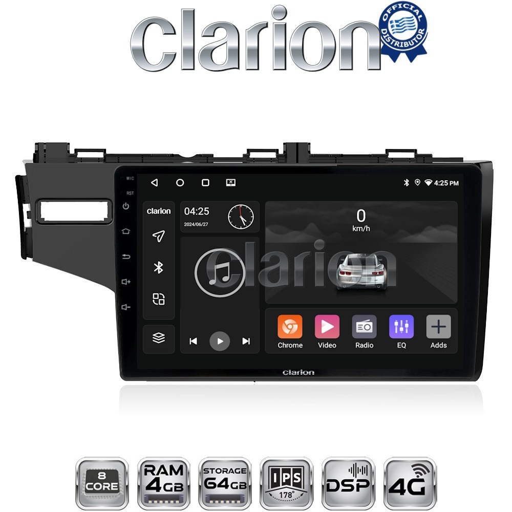 CLARION GL72760 Οθόνη OEM Multimedia Αυτοκινήτου για HONDA JAZZ 2013> (CarPlay/AndroidAuto/BT/GPS/WIFI/GPRS)