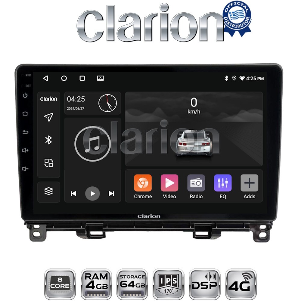 CLARION GL72761 Οθόνη OEM Multimedia Αυτοκινήτου για Honda Jazz 2019 (CarPlay/AndroidAuto/BT/GPS/WIFI/GPRS)