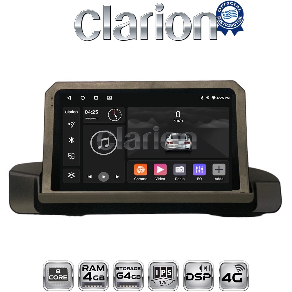 CLARION GL72895 Οθόνη OEM Multimedia Αυτοκινήτου για BMW 3 series (E90-91-92) 2005-2012 (CarPlay/AndroidAuto/BT/GPS/WIFI/GPRS)