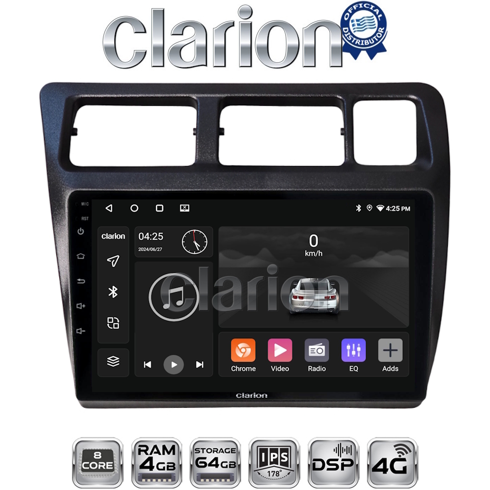 CLARION GL72910 Οθόνη OEM Multimedia Αυτοκινήτου για Toyota Corolla 1992 > 1997 (CarPlay/AndroidAuto/BT/GPS/WIFI/GPRS)