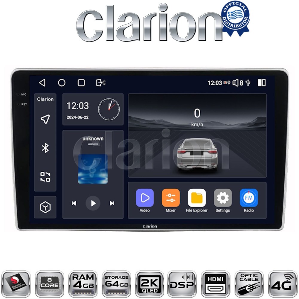 CLARION GL74160 Οθόνη OEM Multimedia Αυτοκινήτου για Alfa Romeo Mito 2008> (CarPlay/AndroidAuto/BT/GPS/WIFI/GPRS)