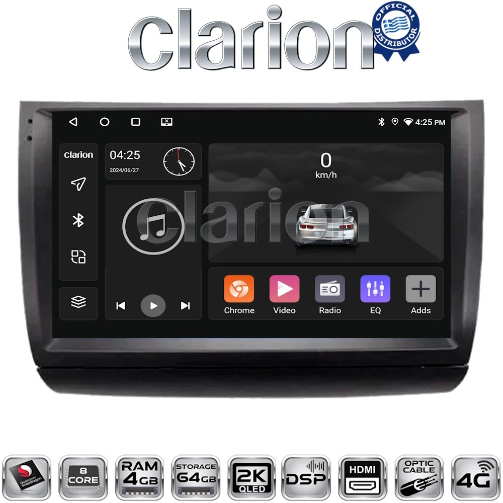 CLARION GL74481 Οθόνη OEM Multimedia Αυτοκινήτου για Toyota Prius 2002 > 2009 (CarPlay/AndroidAuto/BT/GPS/WIFI/GPRS)