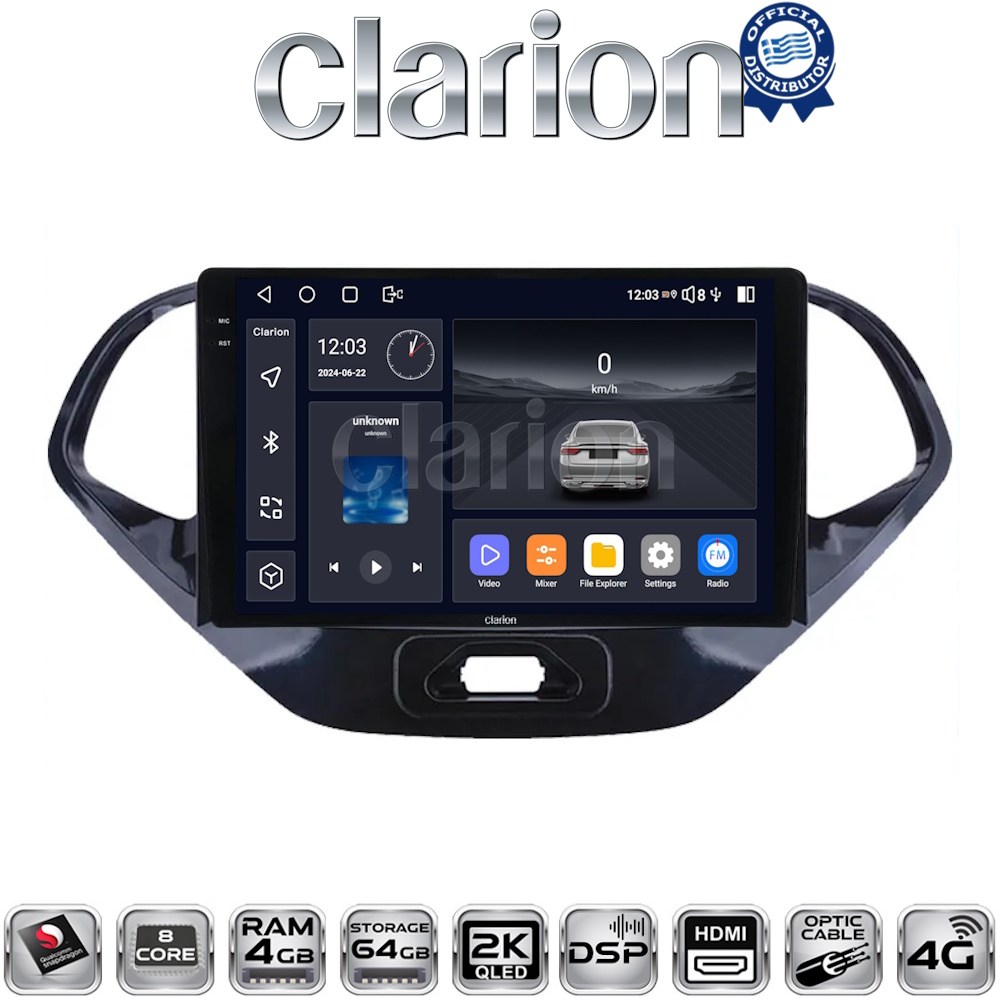 CLARION GL74499 Οθόνη OEM Multimedia Αυτοκινήτου για Ford KA 2016 > (CarPlay/AndroidAuto/BT/GPS/WIFI/GPRS)