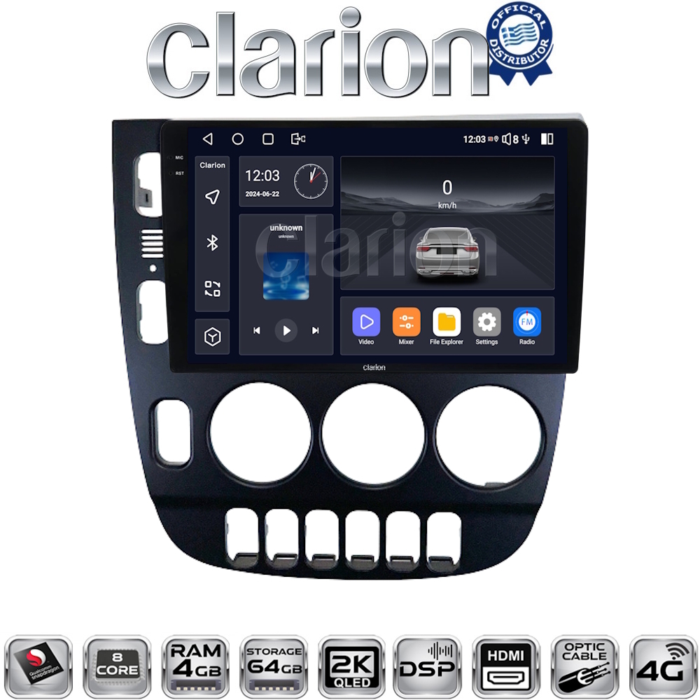CLARION GL74506 Οθόνη OEM Multimedia Αυτοκινήτου για Mercedes ML W163 1998 > 2002 (CarPlay/AndroidAuto/BT/GPS/WIFI/GPRS)