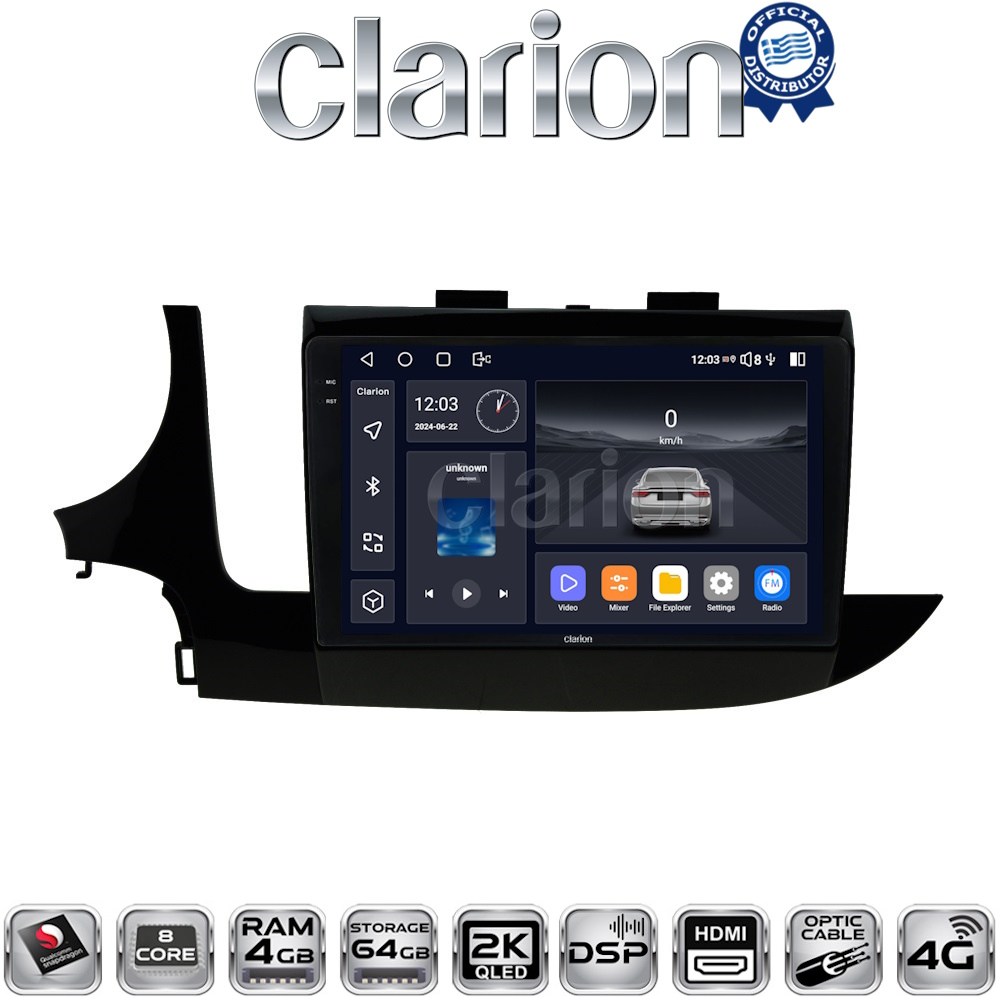 CLARION GL74536 Οθόνη OEM Multimedia Αυτοκινήτου για OPEL MOKKA 2016> (CarPlay/AndroidAuto/BT/GPS/WIFI/GPRS)
