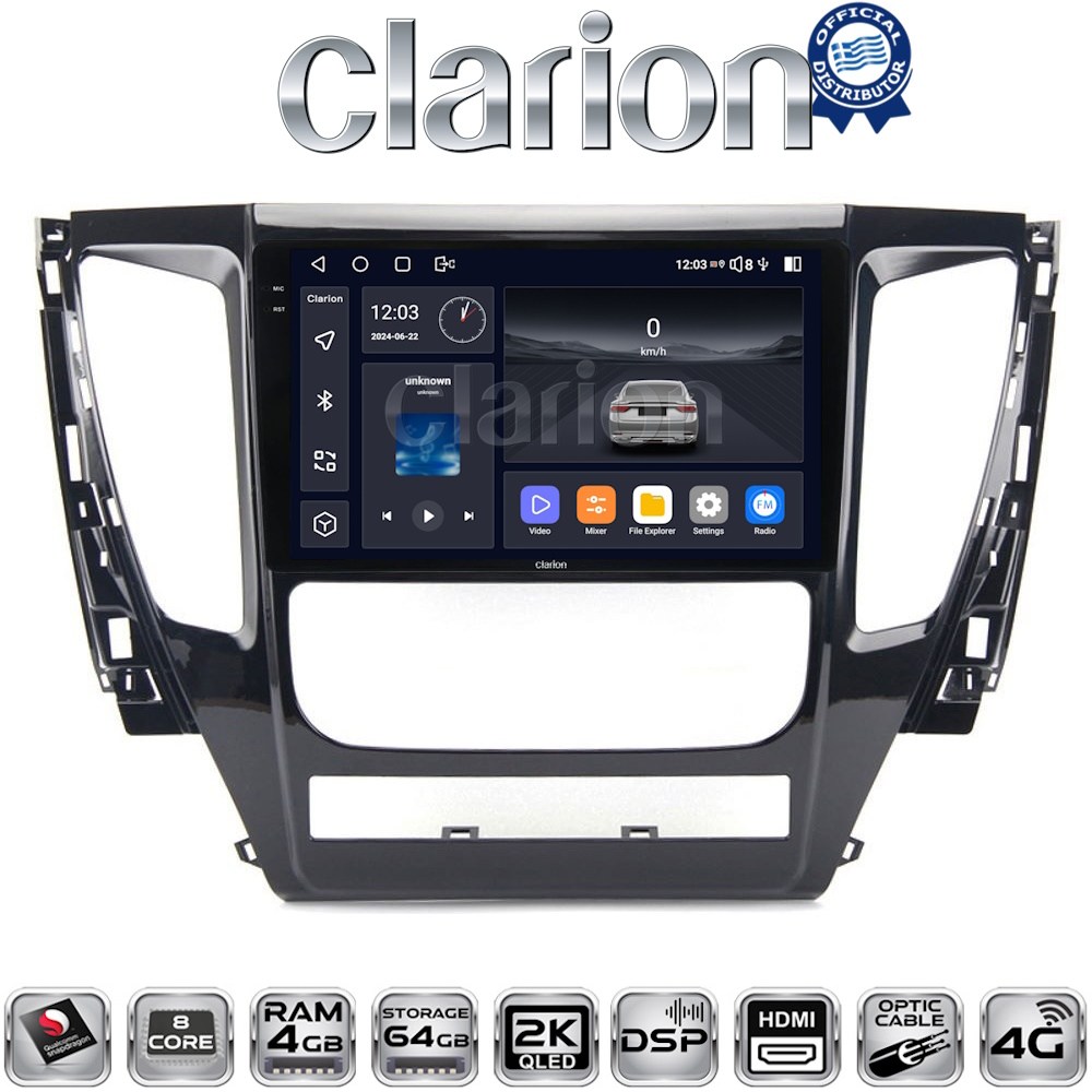 CLARION GL74992 Οθόνη OEM Multimedia Αυτοκινήτου για Mitsubishi Pajero 2014> (CarPlay/AndroidAuto/BT/GPS/WIFI/GPRS)