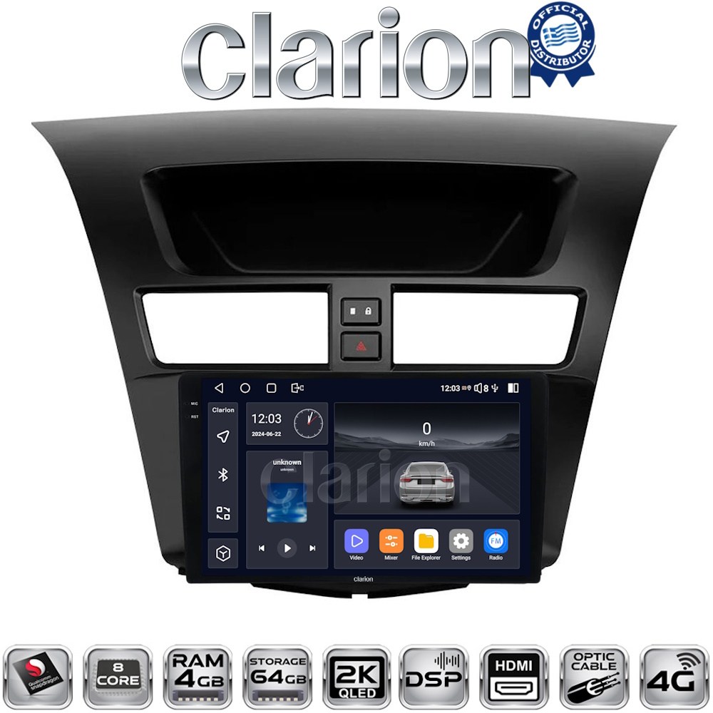 CLARION GL74994 Οθόνη OEM Multimedia Αυτοκινήτου για Mazda BT50 2012 > 2018 (CarPlay/AndroidAuto/BT/GPS/WIFI/GPRS)