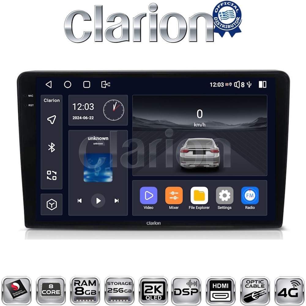 CLARION GL75086 Οθόνη OEM Multimedia Αυτοκινήτου για KIA CEED 2009>2012 (CarPlay/AndroidAuto/BT/GPS/WIFI/GPRS)
