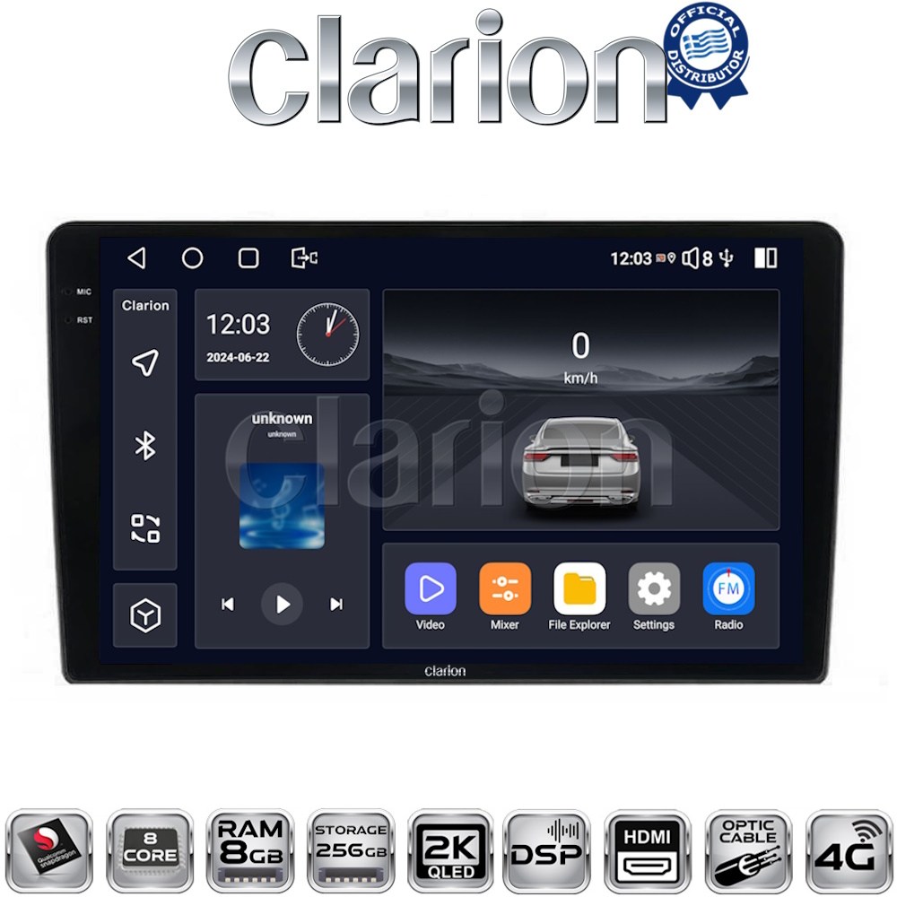 CLARION GL75121 Οθόνη OEM Multimedia Αυτοκινήτου για Kia Ceed 2007 > 2008 (CarPlay/AndroidAuto/BT/GPS/WIFI/GPRS)