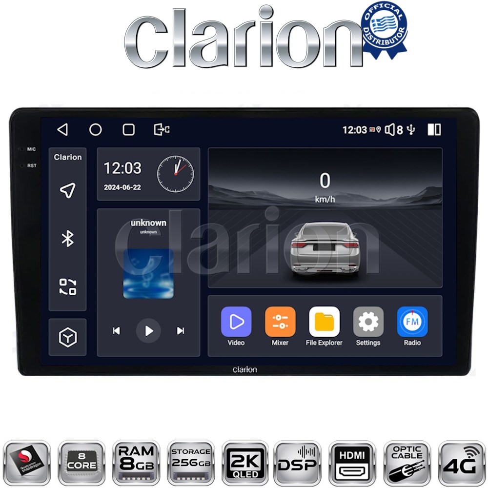 CLARION GL75157 Οθόνη OEM Multimedia Αυτοκινήτου για DACIA DUSTER 2013>2019  (CarPlay/AndroidAuto/BT/GPS/WIFI/GPRS)