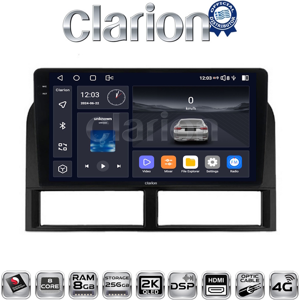 CLARION GL75201 Οθόνη OEM Multimedia Αυτοκινήτου για Jeep Gran Cherokee 1999 > 2004 (CarPlay/AndroidAuto/BT/GPS/WIFI/GPRS)
