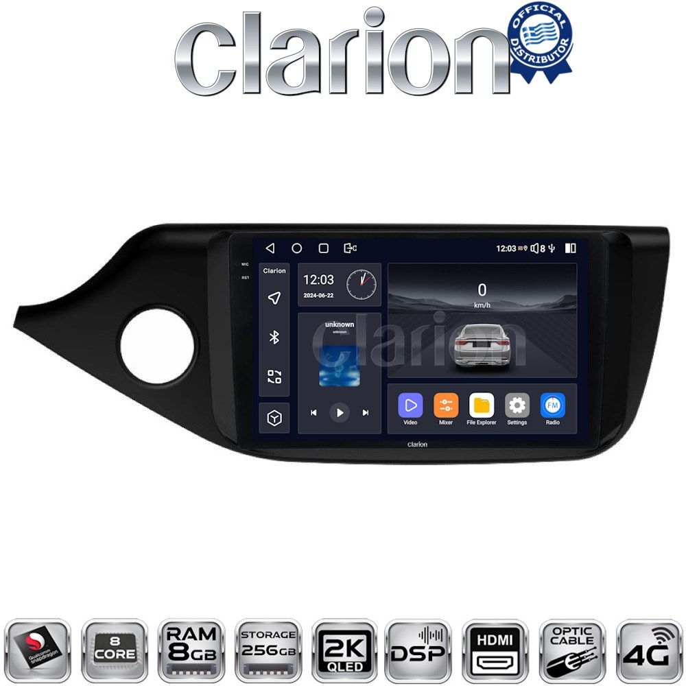 CLARION GL75216 Οθόνη OEM Multimedia Αυτοκινήτου για KIA CEED 2013 > 2016  (CarPlay/AndroidAuto/BT/GPS/WIFI/GPRS)