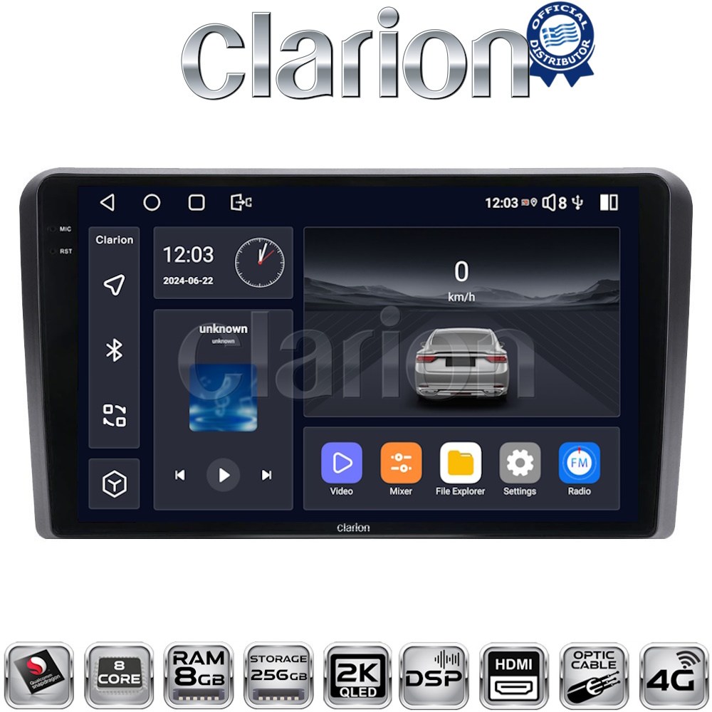 CLARION GL75233 Οθόνη OEM Multimedia Αυτοκινήτου για MITSUBIUSHI L200 2020> (CarPlay/AndroidAuto/BT/GPS/WIFI/GPRS)