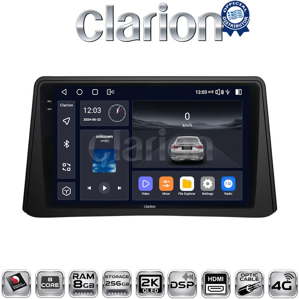 CLARION GL75235 Οθόνη OEM Multimedia Αυτοκινήτου για Opel Mokka 2012 > 2015 (CarPlay/AndroidAuto/BT/GPS/WIFI/GPRS)