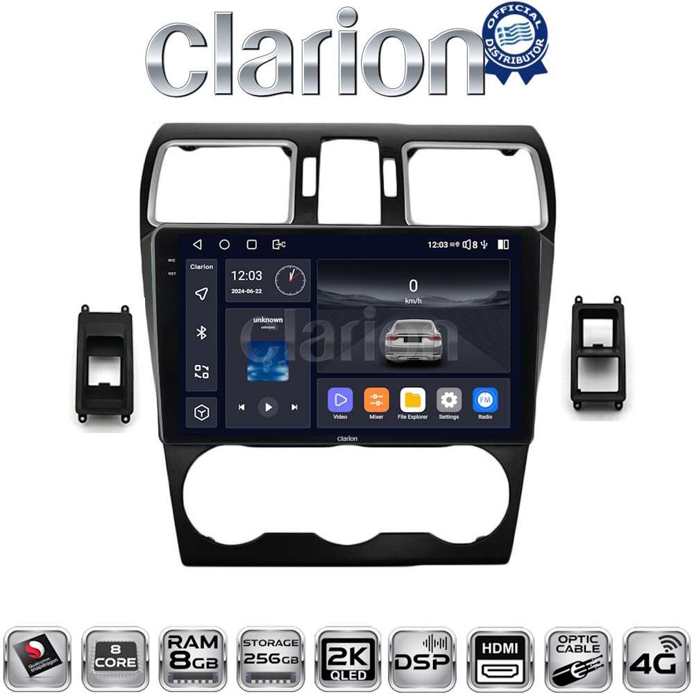 CLARION GL75262B Οθόνη OEM Multimedia Αυτοκινήτου για Subaru Impreza - Forester 2013 > (CarPlay/AndroidAuto/BT/GPS/WIFI/GPRS)