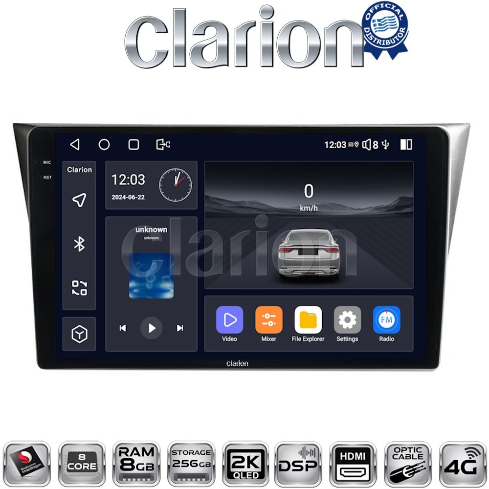 CLARION GL75271 Οθόνη OEM Multimedia Αυτοκινήτου για Subaru Impreza 2000 > 2007 (CarPlay/AndroidAuto/BT/GPS/WIFI/GPRS)