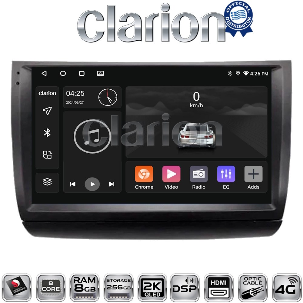 CLARION GL75481 Οθόνη OEM Multimedia Αυτοκινήτου για Toyota Prius 2002 > 2009 (CarPlay/AndroidAuto/BT/GPS/WIFI/GPRS)