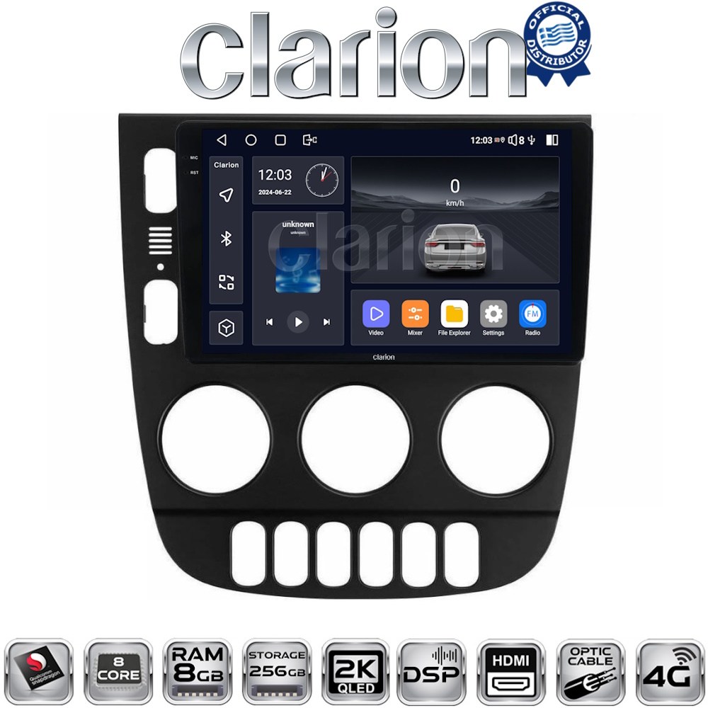 CLARION GL75505 Οθόνη OEM Multimedia Αυτοκινήτου για Mercedes ML 1998 > 2005 (CarPlay/AndroidAuto/BT/GPS/WIFI/GPRS)