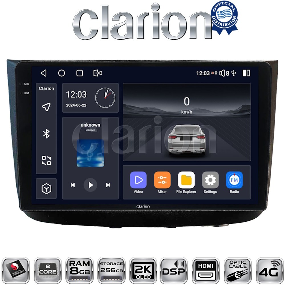 CLARION GL75667 Οθόνη OEM Multimedia Αυτοκινήτου για Mercedes Vito 2003 > 2015 (CarPlay/AndroidAuto/BT/GPS/WIFI/GPRS)