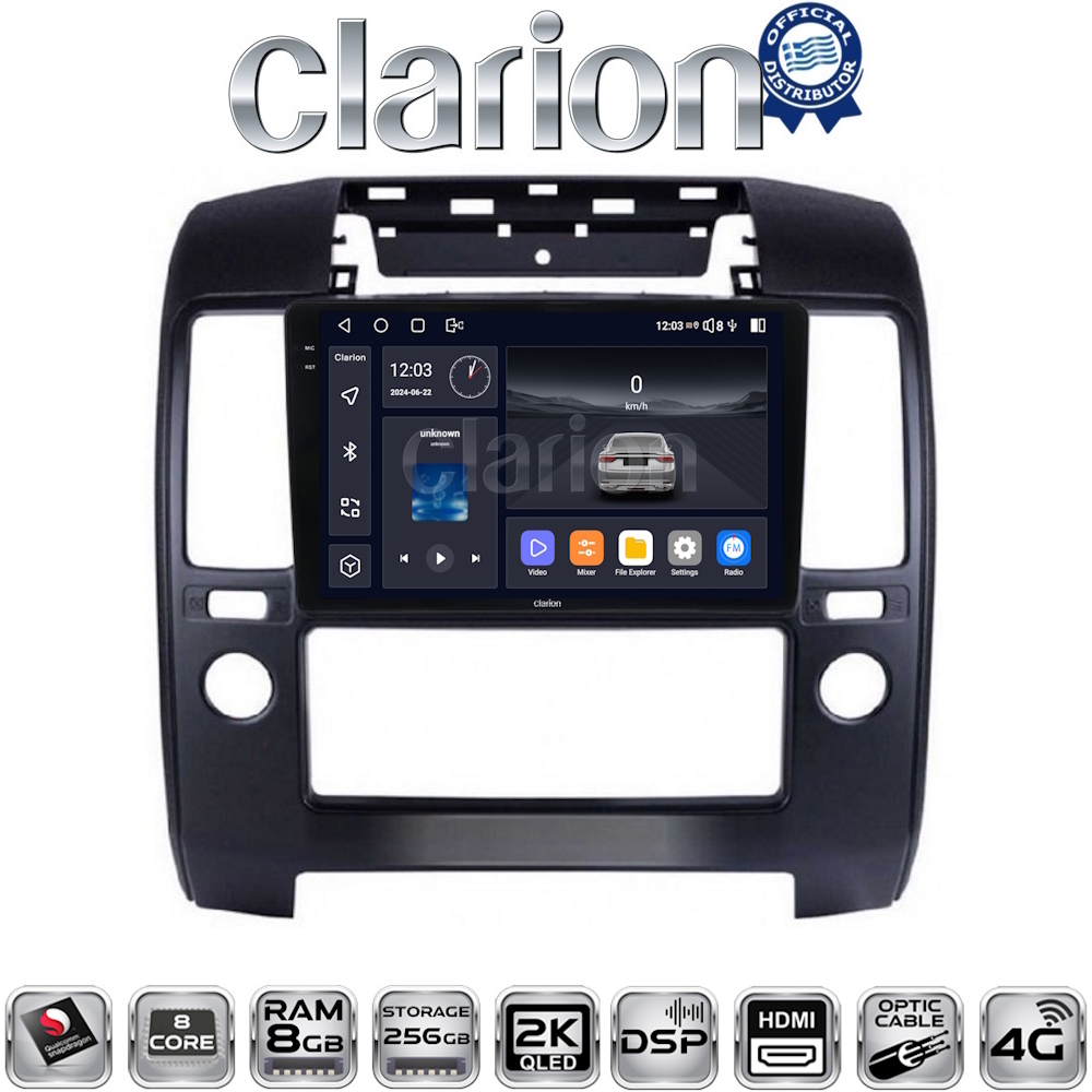 CLARION GL75684 Οθόνη OEM Multimedia Αυτοκινήτου για Nissan NV200 2009> (CarPlay/AndroidAuto/BT/GPS/WIFI/GPRS)