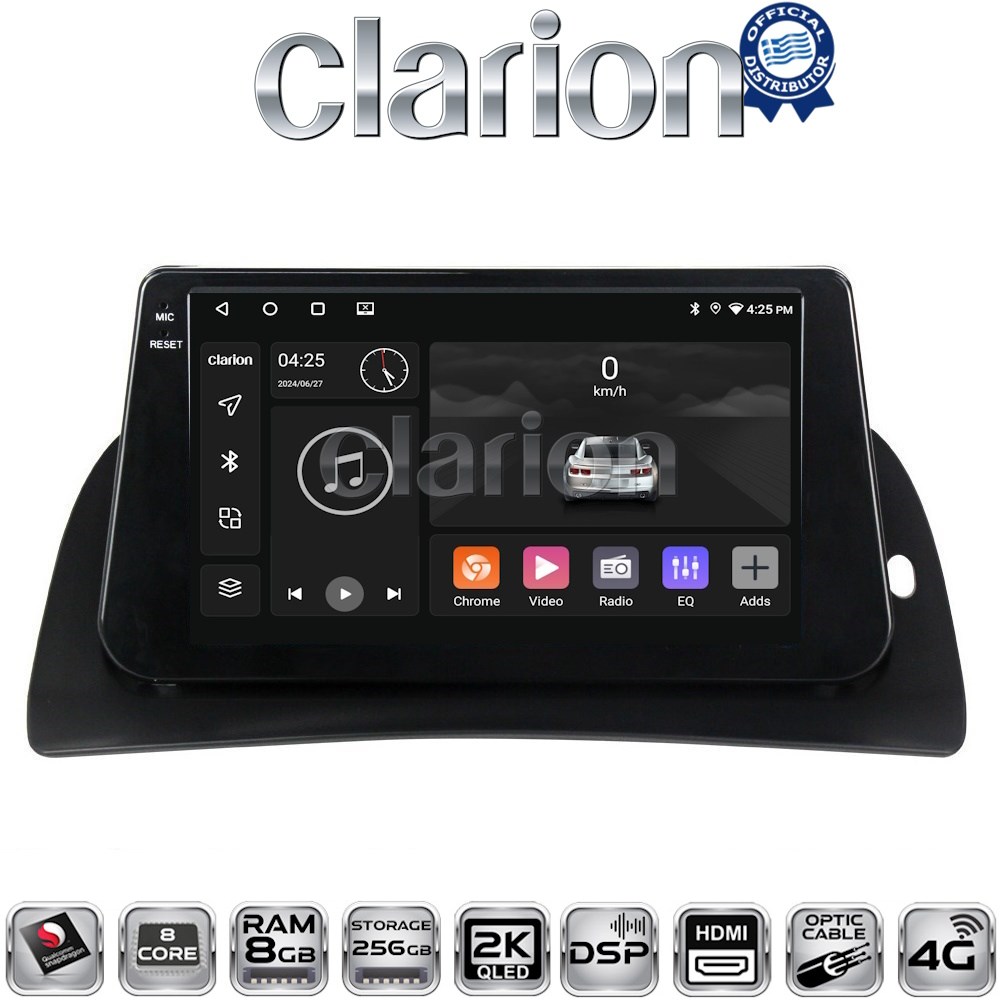 CLARION GL75707 Οθόνη OEM Multimedia Αυτοκινήτου για Renault Kangoo 2011 > 2021 (CarPlay/AndroidAuto/BT/GPS/WIFI/GPRS)