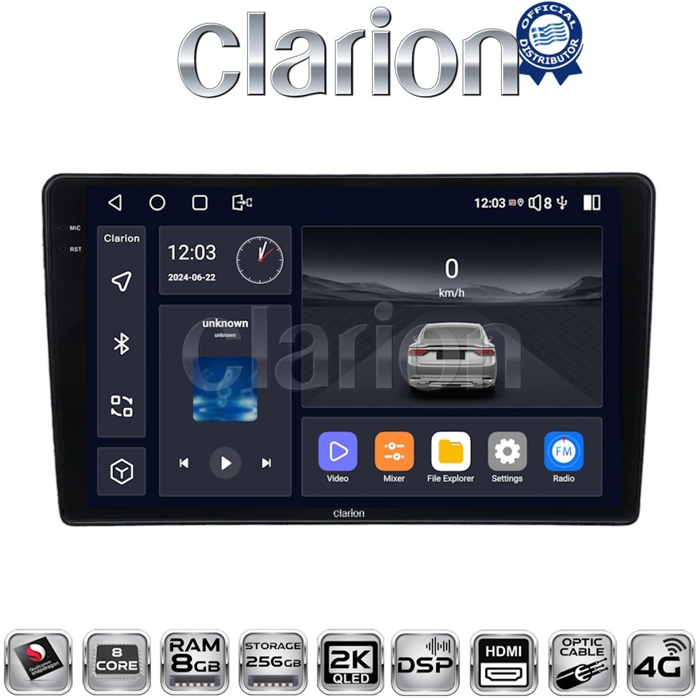CLARION GL75715 Οθόνη OEM Multimedia Αυτοκινήτου για Nissan Navara D40 2006 > 2016 clima (CarPlay/AndroidAuto/BT/GPS/WIFI/GPRS)