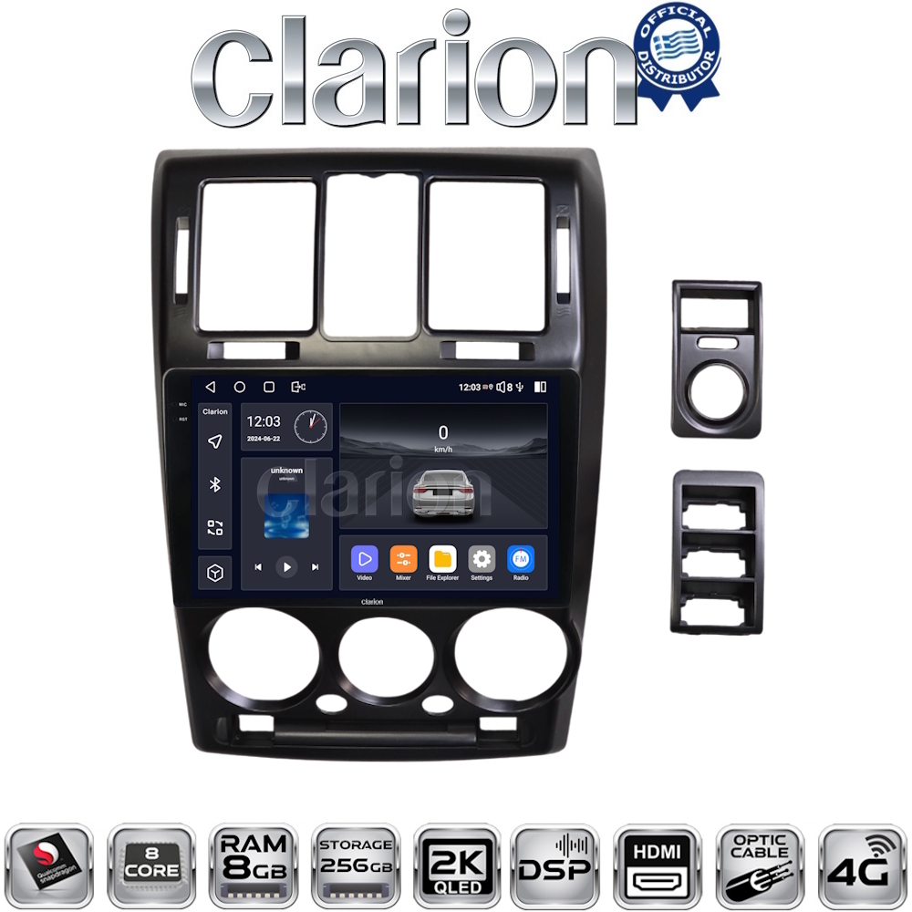 CLARION GL75719 Οθόνη OEM Multimedia Αυτοκινήτου για Hyundai Getz 2002 > 2013 (CarPlay/AndroidAuto/BT/GPS/WIFI/GPRS)