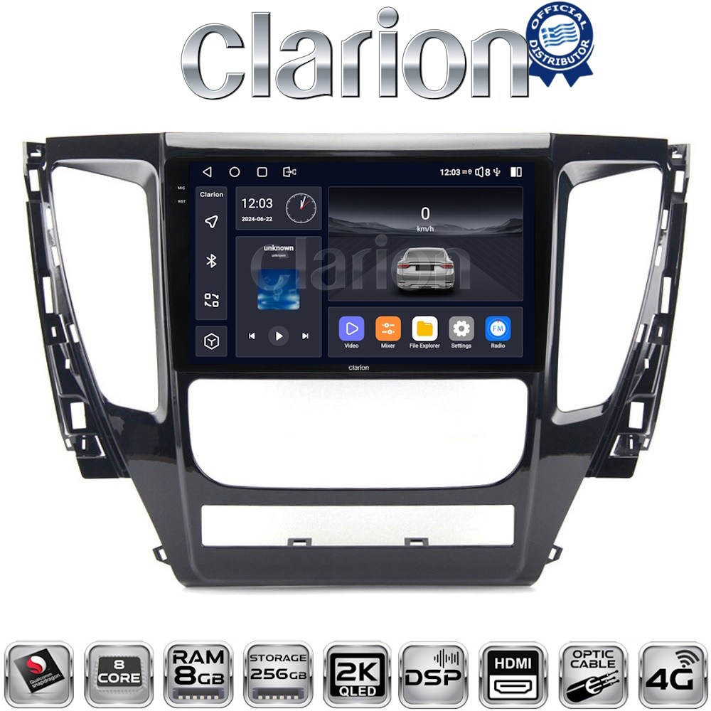 CLARION GL75992 Οθόνη OEM Multimedia Αυτοκινήτου για Mitsubishi Pajero 2014> (CarPlay/AndroidAuto/BT/GPS/WIFI/GPRS)